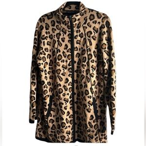 Rachel Zoe brown beige zip up sweater cardigan size 1x